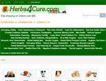 Tablet Screenshot of herbs4cure.com